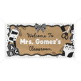 Load image into Gallery viewer, Pretty in Black & White Personalized Banner | Banner Bar