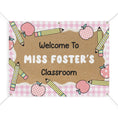 Load image into Gallery viewer, Pink Pencil Personalized Classroom Banner | Banner Bar
