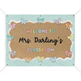Load image into Gallery viewer, Pastel Mint Bows and Dots Personalized Classroom Banner | Banner Bar