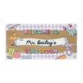 Load image into Gallery viewer, Pastel Lavender Happy Teacher Personalized Classroom Banner | Banner Bar