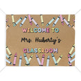 Load image into Gallery viewer, Pretty Pastel Crayons Personalized Classroom Banner | Banner Bar