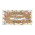Load image into Gallery viewer, Scissors & School Supplies Pastel Yellow Gingham Personalized Banner | Banner Bar