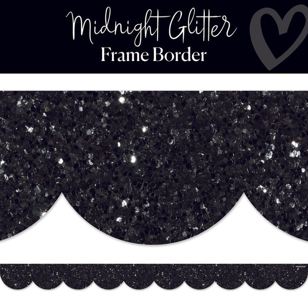 Midnight Glitter Bulletin Board Borders Schoolgirl Style