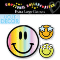 Load image into Gallery viewer, Rainbow Pastel Smiley Face Extra Large Cutouts