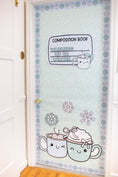 Load image into Gallery viewer, Winter Pre-Printed Door Decor Bulletin Board Set | Sweet Sips and Snowflakes