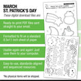 Load image into Gallery viewer, Printable March St. Patrick's Day Activity Pack