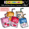 Load image into Gallery viewer, Printable Bright Rainbow Milk and Juice Boxes Bulletin Board Cutouts | School Days