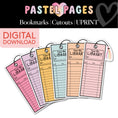 Load image into Gallery viewer, Boho Pastel Bookmarks Printable Bulletin Board Cutouts | Pastel Pages