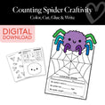 Load image into Gallery viewer, Printable Counting Spider Craftivity
