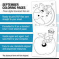 Load image into Gallery viewer, Free September Coloring Pages