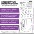 Load image into Gallery viewer, Printable Pumpkin Name Craftivity
