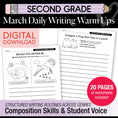 Load image into Gallery viewer, Printable Second Grade March Daily Writing Warm Ups