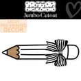 Load image into Gallery viewer, Classic Black and White Pencil Jumbo Cutout | Simply Sweet