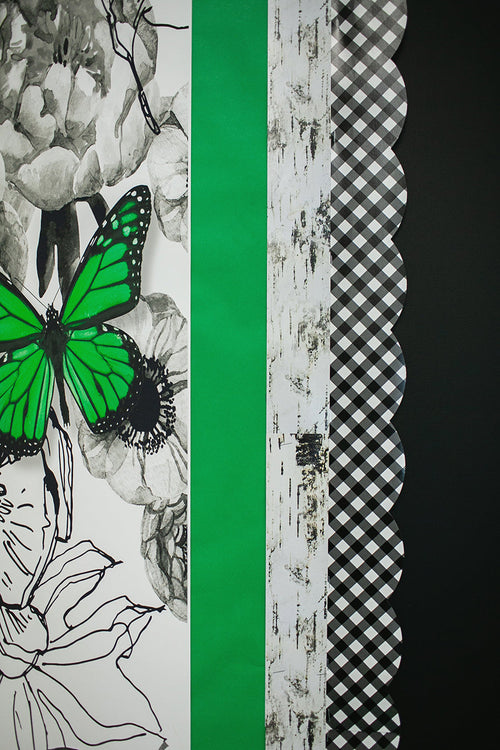 Black and White Gingham | Bulletin Board Border| Woodland Whimsy | Schoolgirl Style