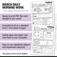 Load image into Gallery viewer, Printable Second Grade March Daily Morning Work