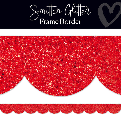 Red Glitter Classroom Border