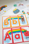 Load image into Gallery viewer, Printable Preschool March Rainbow Flashcards Alphabet Center