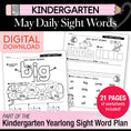 Load image into Gallery viewer, Printable Kindergarten May Daily Sight Words