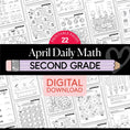 Load image into Gallery viewer, Printable Second Grade April Daily Math