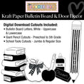 Load image into Gallery viewer, Black and White Kraft Paper Board & Door Decor Bundle | Banner Bar