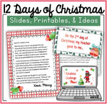 12 Days of Christmas Countdown Elf Kindness Challenges & Teacher Gifts | Printable Classroom Resource | Mrs. Munch's Munchkins
