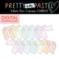 Load image into Gallery viewer, Printable Pastel Fabric Ties Bulletin Board Cutouts | Pretty in Pastel