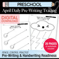 Load image into Gallery viewer, Printable Preschool April Daily Pre-Writing Tracing