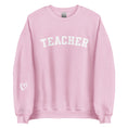 Load image into Gallery viewer, Teacher Sweatshirt | Heart on the Sleeve | black or pink | Schoolgirl Style