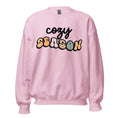 Load image into Gallery viewer, 'Cozy Season' Sweatshirt in white, pink, green and tan
