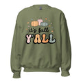Load image into Gallery viewer, 'It's Fall Y'all' teacher sweatshirt in white, green, pink and tan