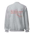 Load image into Gallery viewer, 'You are enough' with positive message on back | Affirmation sweatshirt | grey, white and sand