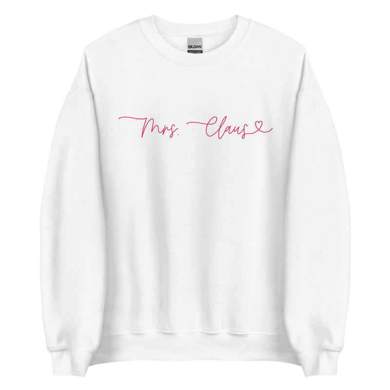 Mrs. Claus Sweatshirt | Red letters on pink (and white) | Holiday Teacher Clothing
