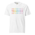 Load image into Gallery viewer, pastel teach checkerboard t-shirt