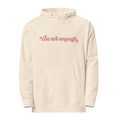 Load image into Gallery viewer, You are enough with uplifting message on back | Hooded Sweatshirt