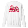 Load image into Gallery viewer, Merry Teacher Sweatshirt | In black, white and grey | Teacher Gift | Teacher Christmas Sweatshirt