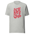 Load image into Gallery viewer, Self Love club with hearts Teacher T-shirt | Pink, Grey or Silver