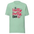 Load image into Gallery viewer, In My Holly Jolly Era | Holiday Teacher Shirt | In mint, pink and white