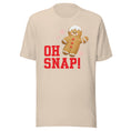 Load image into Gallery viewer, Oh Snap! Gingerbread Teacher T-shirt | White, Tan, Black | Schoolgirl Style