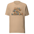 Load image into Gallery viewer, 'Fall in Love with Learning' Teacher T-Shirt | In green, tan and white