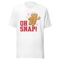 Load image into Gallery viewer, Oh Snap! Gingerbread Teacher T-shirt | White, Tan, Black | Schoolgirl Style