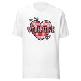 Load image into Gallery viewer, In My Valentine Era teacher t-shirt | red, white, and pink