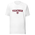 Load image into Gallery viewer, School Colors 'Teacher' T-Shirt in Maroon Glitter | School Spirit