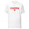 Load image into Gallery viewer, School Colors 'Teacher' T-Shirt in Red Glitter | School Spirit