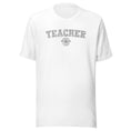 Load image into Gallery viewer, School Colors 'Teacher' T-Shirt in Silver Glitter | School Spirit