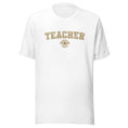 Load image into Gallery viewer, School Colors 'Teacher' T-Shirt in Gold Glitter | School Spirit