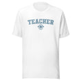 Load image into Gallery viewer, School Colors 'Teacher' T-Shirt in Light Blue Glitter | School Spirit