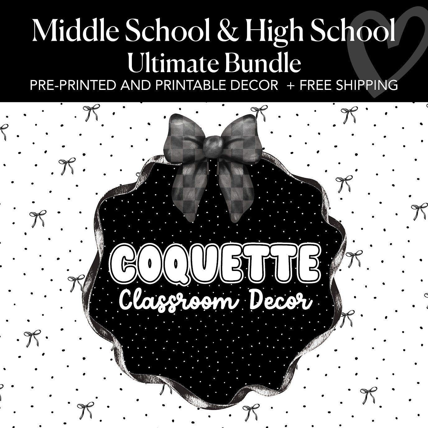 Coquette Classroom Decor | Middle School & High School Ultimate Bundle ...