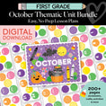 Load image into Gallery viewer, Printable First Grade October Thematic Unit Bundle