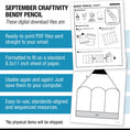 Load image into Gallery viewer, Printable September Bendy Pencil Craft