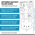 Load image into Gallery viewer, Printable September Falling Leaves Craft